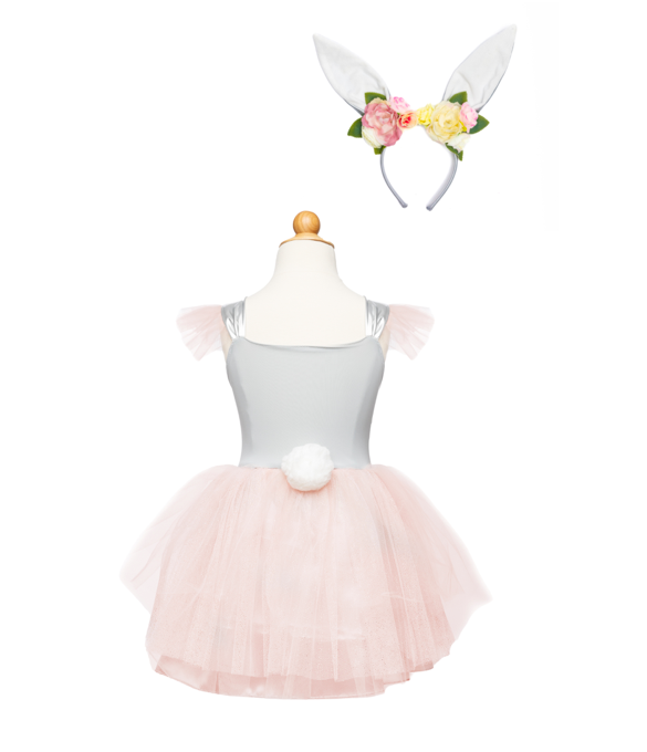 woodland bunny dress & headpiece (3-4 yrs)
