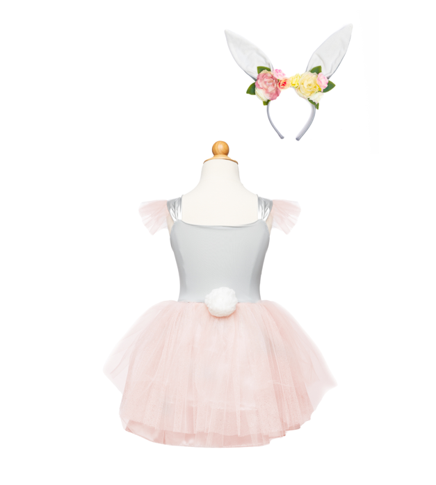woodland bunny dress & headpiece (5-6 yrs)