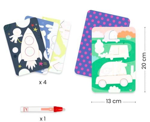 djeco magisch kleuren met water - onderweg