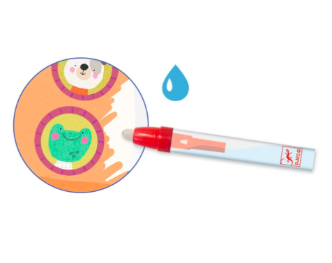djeco magisch kleuren met water - onderweg