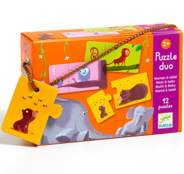 djeco puzzle duo - mama & baby | Kinderfeestwinkel | Speelgoedwinkel | Feestwinkel | Kinderwinkel | Amsterdam