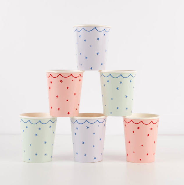 meri mei star pattern cups