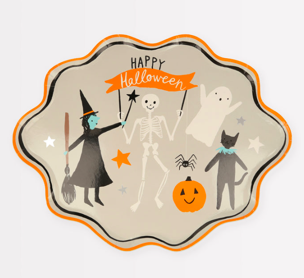 meri meri happy halloween plates