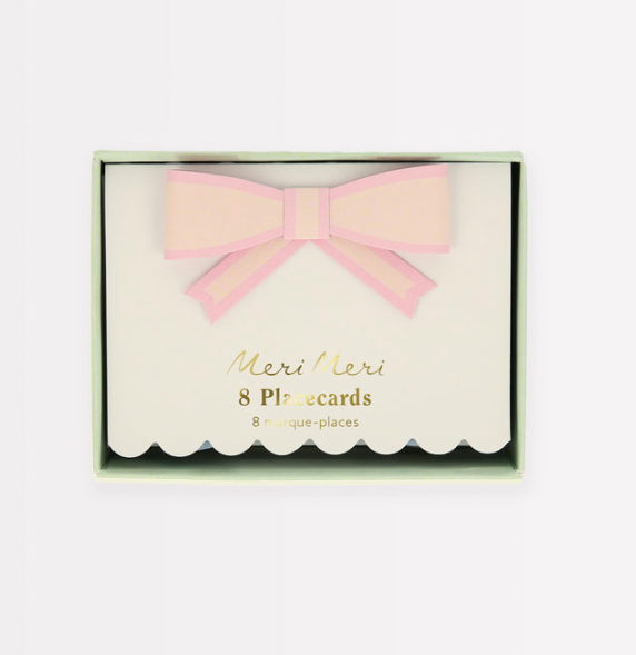 meri meri pastel bow place cards