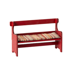 maileg bench, mouse - red | Kinderfeestwinkel | Speelgoedwinkel | Feestwinkel | Kinderwinkel | Amsterdam