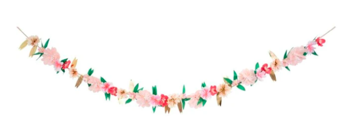 meri meri rose blossom garland