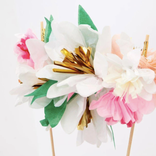 meri meri paper flower cake topper