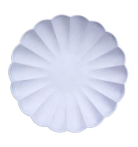 meri meri pale blue eco plates, small