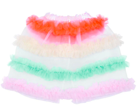 meri meri neon tulle ruffle capelet