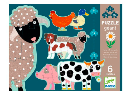 djeco puzzel - dieren (9,12,15 st) | Kinderfeestwinkel | Speelgoedwinkel | Feestwinkel | Kinderwinkel | Amsterdam