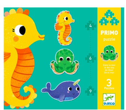 djeco primo puzzel - in de zee 2-99 (2, 6, 9 st)