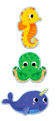 djeco primo puzzel - in de zee 2-99 (2, 6, 9 st)