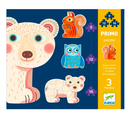 djeco primo puzzel - in het bos 3-99 (9, 12, 16 st) | Kinderfeestwinkel | Speelgoedwinkel | Feestwinkel | Kinderwinkel | Amst