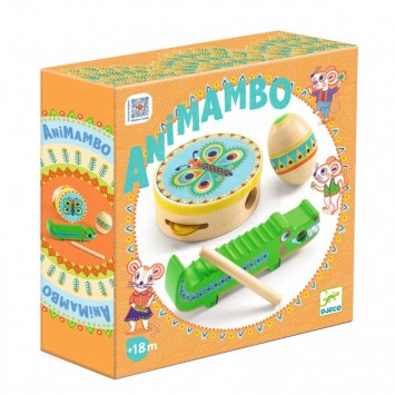 djeco muziekset tamboerijn, maracas & guiro