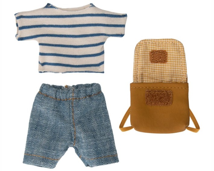 maileg clothes & bag, big brother mouse