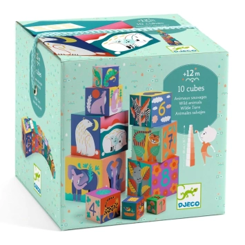 djeco stapeltoren - wild animals