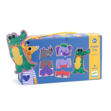 djeco trio puzzel - savana | Kinderfeestwinkel | Speelgoedwinkel | Feestwinkel | Kinderwinkel | Amsterdam
