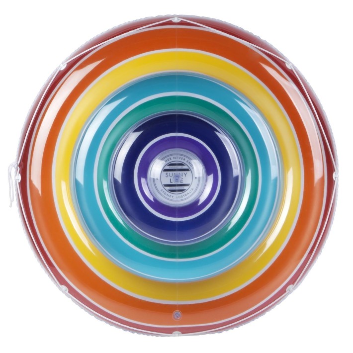 luxe twin round float - regenboog