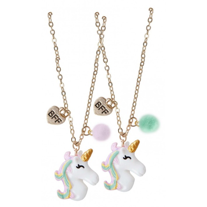 unicorn bff necklace (2 st)