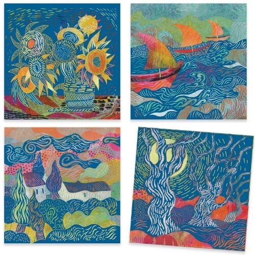 djeco kraskaarten - het zuiden, naar Vincent van Gogh