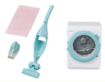 sylvanian families washing machine & vacuum cleaner