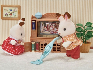 sylvanian families washing machine & vacuum cleaner